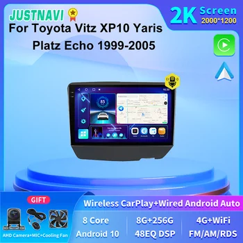 JUSTNAVI 2K Экран Android Автомобильное Головное Устройство Авторадио GPS Для Toyota Vitz XP10 Yaris Platz Echo 1999 2000 2001 2002 2003 2004 2005
