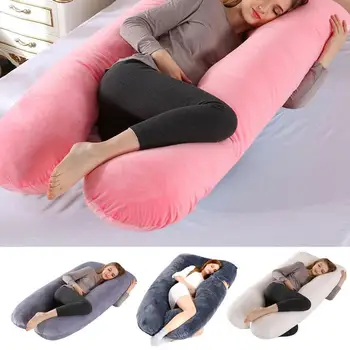 Хлопковая подушка для всего тела для беременных женщин U-образная подушка для беременных, поддерживающая сон, подушка для беременных женщин для боковых снов