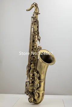 Новый Тенор-саксофон Bb Tune Антикварное украшение в виде медного корпуса Профессиональный музыкальный инструмент с аксессуарами в чехле