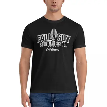 Мужские футболки Stuntman School, повседневная футболка из чистого хлопка 