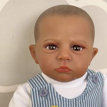 24-дюймовая темно-коричневая кукла-Реборн с кожей малыша Камерона, высококачественная коллекционная художественная кукла с ручной росписью