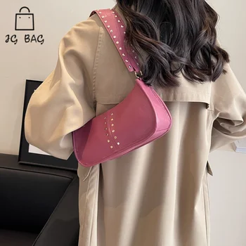 Текстурная сумочка, женская сумка, минималистичная подмышка, Для поездок на работу, модный отличительный изысканный простой модный темперамент