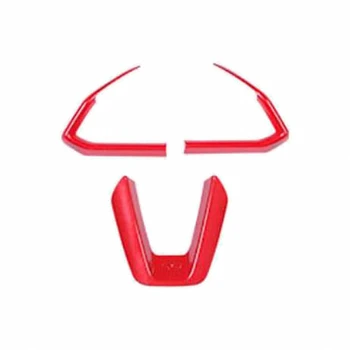 Красная крышка Рамки кнопок рулевого колеса из АБС-пластика для 6 -4 -5 -9 2016-2019 (3шт)