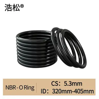 Уплотнительное кольцо из NBR CS 5,3 мм ID 320 мм ~ 405 мм Уплотнительная прокладка Маслостойкая шайба Круглой формы из черного бутадиен-нитрильного каучука