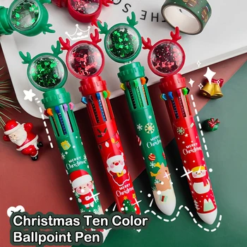 1 шт. Случайная Гелевая ручка Christmas Elk, Милая Шариковая ручка Kawaii, Разноцветная ручка для детей, школьные письменные принадлежности, Канцелярские принадлежности для офиса
