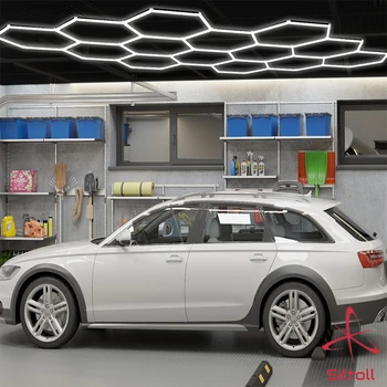 Новый дизайн светодиодного потолочного светильника для гаража с шестигранной головкой, высококачественное шестиугольное освещение