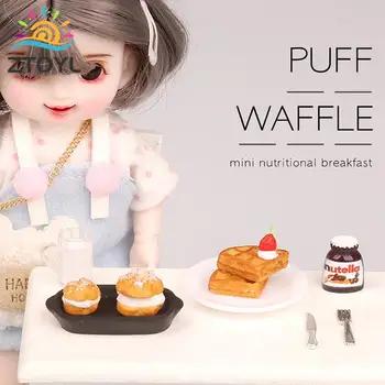 1 комплект мини-кукольного домика для еды и игр, мини-имитация слоеного вафельного торта, реквизит для съемок сцены