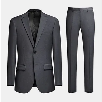 Lin3389-Мужские деловые костюмы серого цвета