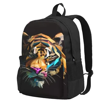 Рюкзак Tiger Paper Art, вырезанные из бумаги спортивные рюкзаки, уличная одежда для мальчиков, школьные сумки, красочный легкий рюкзак