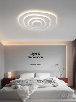 Современные светодиодные потолочные светильники для гостиной, спальни, офиса, Белые геометрические круги на воде, потолочные светильники для домашнего декора, светильники для помещений