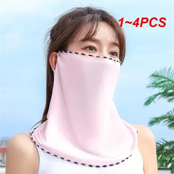 Наружная солнцезащитная маска для ушей, спортивная езда, затенение шеи, летний шарф из ледяного шелка, дышащее полотенце для лица, женская маска