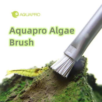 Aquapro Щетка для водорослей аквариумных рыбок Ландшафтная щетка для чистки камней Водяное растение из нержавеющей стали ADA Такие же мощные водоросли