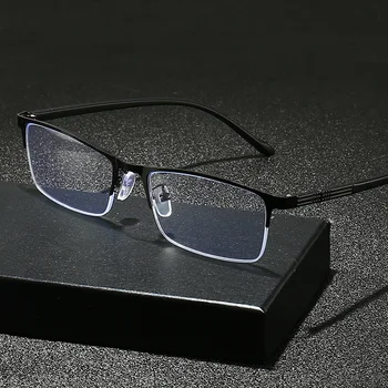 2024, Новые мужские очки для чтения в оправе из ПК, винтажные деловые очки для дальнозоркости с половинной каймой, мужские очки для чтения + 1.0 ~ 4.0
