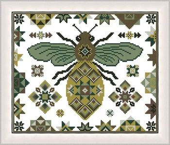 Набор для вышивания крестиком Нитки для вышивания Холст без печати Homefun Набор для рукоделия DIY Home Decor Garden Bee 30-34
