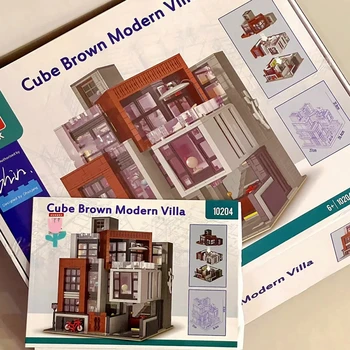 Современная Вилла Серии Modular Building 10204 Cube Brick Creative House View Model Blocks Образовательная Игрушка В Подарок Для Детей Мальчик Девочка