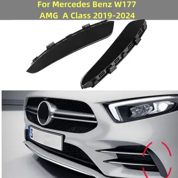 Для Mercedes Benz A Class W177 AMG A180 A200 A250 A35 2019 2020 2021 2022 2023 Утки Переднего Бампера Плавники Наклейка Декоративная Отделка