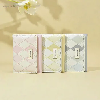 Корейская версия студенческой сумочки, женская клетчатая маленькая свежая складная сумочка, Маленькая трехстворчатая модная женская сумка, многофункциональная Tide