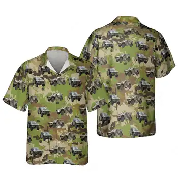 Jumeast Камуфляжный Танк С 3D Принтом, Мужские Гавайские Рубашки, Американское Оружие, Пляжные Блузки Для Самообороны, Пальмовое Дерево, Camisa, Социальная Одежда