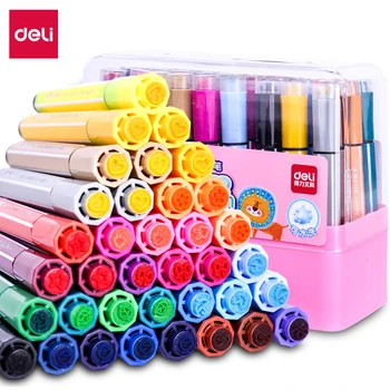 Deli 70652 Акварельная ручка, 12 цветов, 36 цветов на выбор, детский сад с рисунком и граффити, ручка для рисования