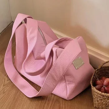 Весенняя дорожная сумка, красочная Корейская сумка из мягкой кожи большой емкости, новинка 2023 года, сумка через плечо в стиле унисекс, сумка через плечо