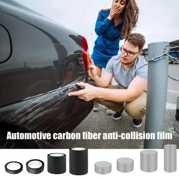 Наклейки с Защитой От Ударов На Пороге автомобиля Scuff Anti Scratch Carbon Fiber Auto Door Sticker Протектор Заднего Бампера Автомобиля CarbonFiber Для Автомобиля