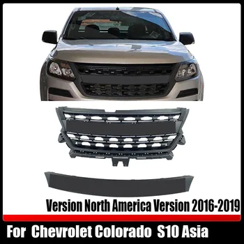 Передняя гоночная решетка бампера, решетка радиатора для Chevrolet Colorado S10, Азиатская версия, версия для Северной Америки, 2016-2019