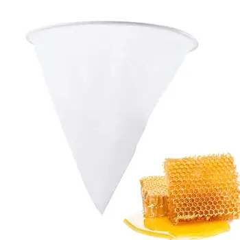 Сетка для медового фильтра, проточное сито, воронка, Конусообразный фильтровальный мешок, устройство для просеивания волокон, инструмент для извлечения для начинающих пчеловодов, Садовые принадлежности