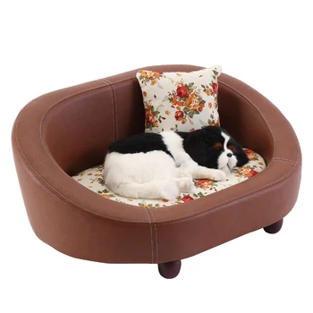 Супер Классический диван, уютный Роскошный Длинный плюшевый Водонепроницаемый домашний питомец, необычный ортопедический диван-кровать для собак с подушкой в стиле питомника