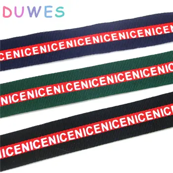 DUWES Бесплатная доставка, красивая жаккардовая вязаная лента с принтом, аксессуар для одежды, бант для волос, украшение для головных уборов 2,5 см D795