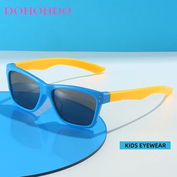 Классические квадратные детские солнцезащитные очки с заклепками, праздничные солнцезащитные очки для мальчиков и девочек, Модные детские очки для очков UV400 Oculos Sol