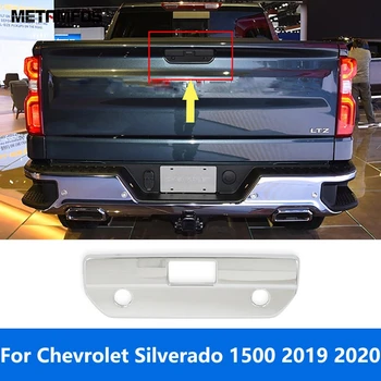Для Chevrolet Silverado 1500 2019 2020 Хромированная ручка задней двери багажника, накладка на крышку чаши, наклейка, рамка, Аксессуары для стайлинга автомобилей